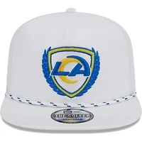 Men's New Era White Los Angeles Rams Tee Golfer 9FIFTY Snapback Hat