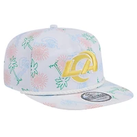 Casquette Snapback Los Angeles Rams Vacay Golfer New Era blanche pour homme