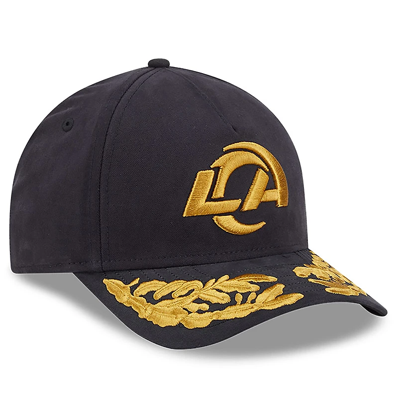 Men's New Era x Alpha Industries  Black Los Angeles Rams A-Frame 9FORTY Adjustable Hat