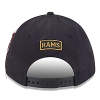 Men's New Era x Alpha Industries  Black Los Angeles Rams A-Frame 9FORTY Adjustable Hat