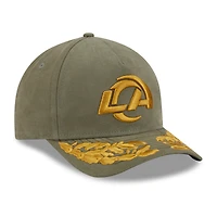 Men's New Era x Alpha Industries  Olive Los Angeles Rams A-Frame 9FORTY Adjustable Hat