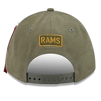 Men's New Era x Alpha Industries  Olive Los Angeles Rams A-Frame 9FORTY Adjustable Hat
