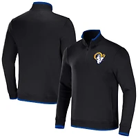 Collection NFL x Darius Rucker by Fanatics pour homme Noir Los Angeles Rams Logo Quarter-Zip Top