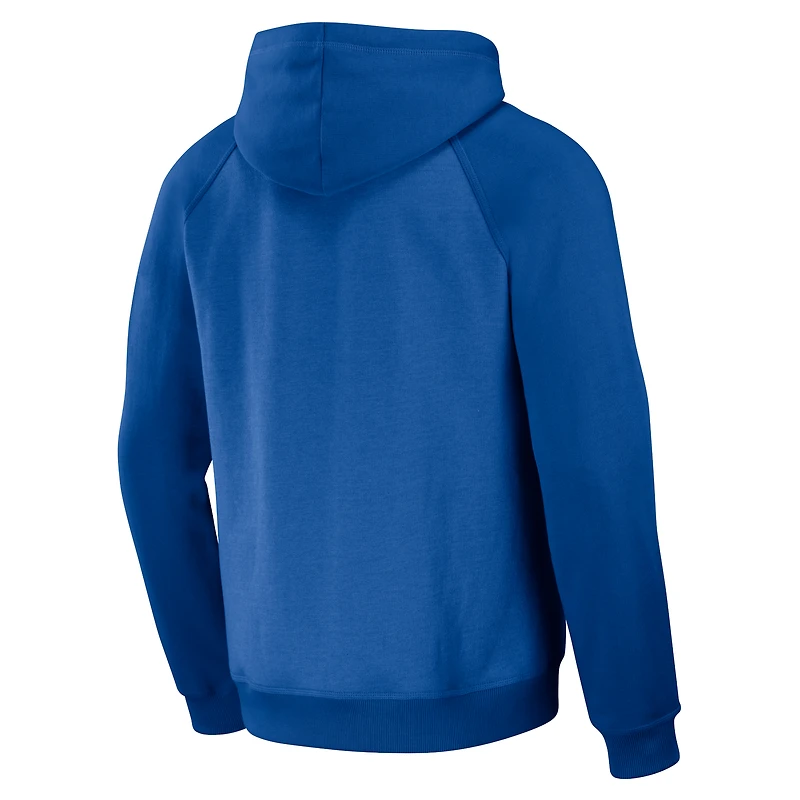 Men's NFL x Darius Rucker Collection by Fanatics Royal Los Angeles Rams Raglan Full-Zip Hoodie