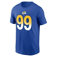 T-shirt avec nom et numéro du joueur Nike Aaron Donald Royal Los Angeles Rams pour homme