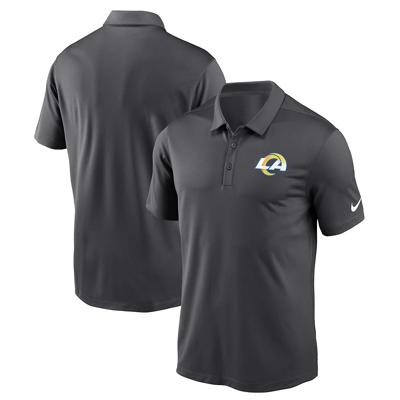 Polo de performance avec logo la franchise Los Angeles Rams Nike anthracite pour homme