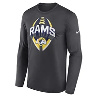 Men's Nike Anthracite Los Angeles Rams Primetime Legend Icon Performance Long Sleeve T-Shirt