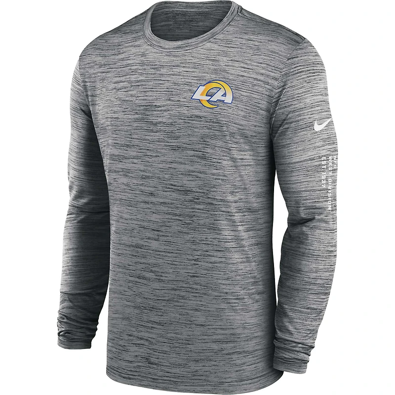Men's Nike  Anthracite Los Angeles Rams Velocity Long Sleeve T-Shirt