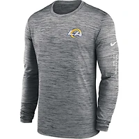 Men's Nike  Anthracite Los Angeles Rams Velocity Long Sleeve T-Shirt