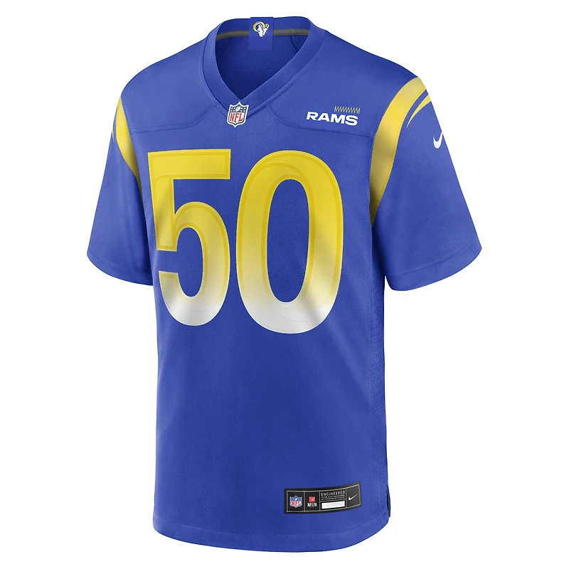 Men's Nike Beaux Limmer  Royal Los Angeles Rams Team Game Jersey