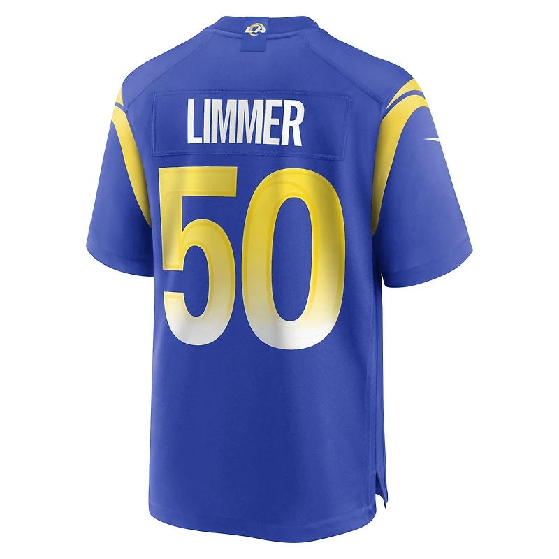 Men's Nike Beaux Limmer  Royal Los Angeles Rams Team Game Jersey
