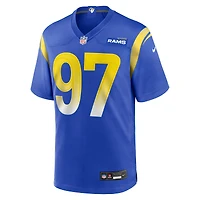 Men's Nike Bill Norton  Royal Los Angeles Rams Team Game Jersey