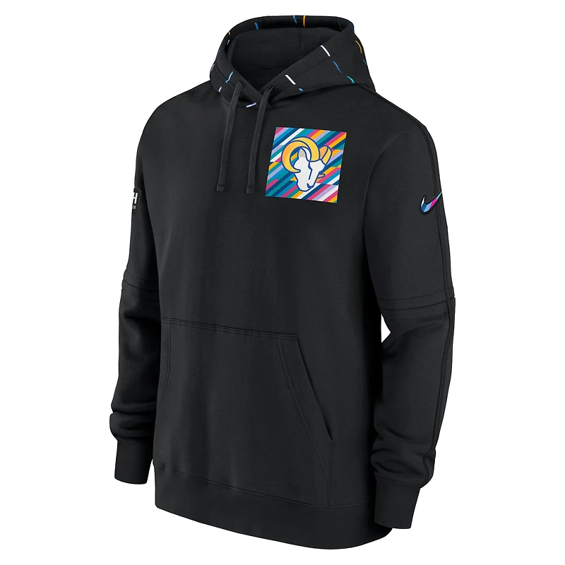 Sweat à capuche pour homme Nike Los Angeles Rams 2023 Crucial Catch Club NFL noir