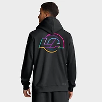 Men's Nike Black Los Angeles Rams 2025 NFL Crucial Catch Sideline Standard Issue Dri-FIT Hoodie
