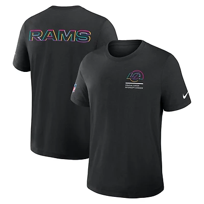 Men's Nike Black Los Angeles Rams 2025 NFL Crucial Catch Tri-Blend Dri-FIT T-Shirt
