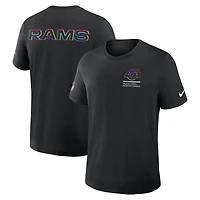 Men's Nike Black Los Angeles Rams 2025 NFL Crucial Catch Tri-Blend Dri-FIT T-Shirt