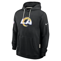 Sweat à capuche Nike noir Los Angeles Rams Sideline Standard Issue Initial Home Dri-FIT pour homme