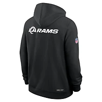 Sweat à capuche Nike noir Los Angeles Rams Sideline Standard Issue Initial Home Dri-FIT pour homme