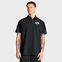 Polo tissé Nike noir Los Angeles Rams Sideline Dri-FIT pour homme