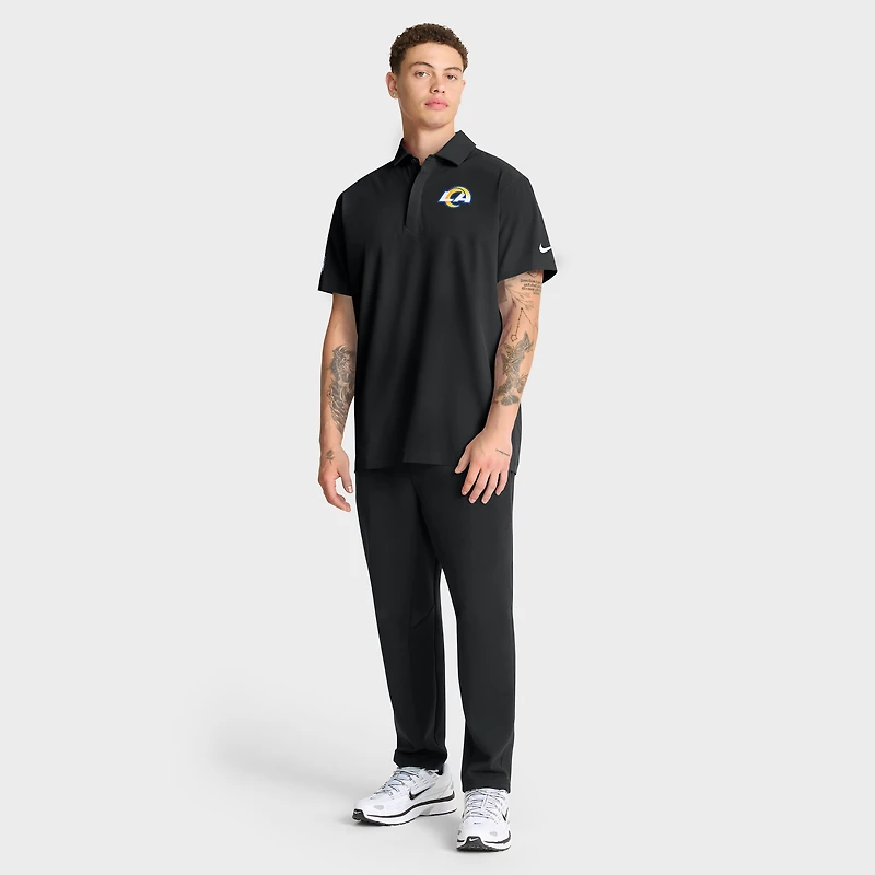 Men's Nike Black Los Angeles Rams Sideline Woven Dri-FIT Polo