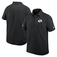 Polo tissé Nike noir Los Angeles Rams Sideline Dri-FIT pour homme