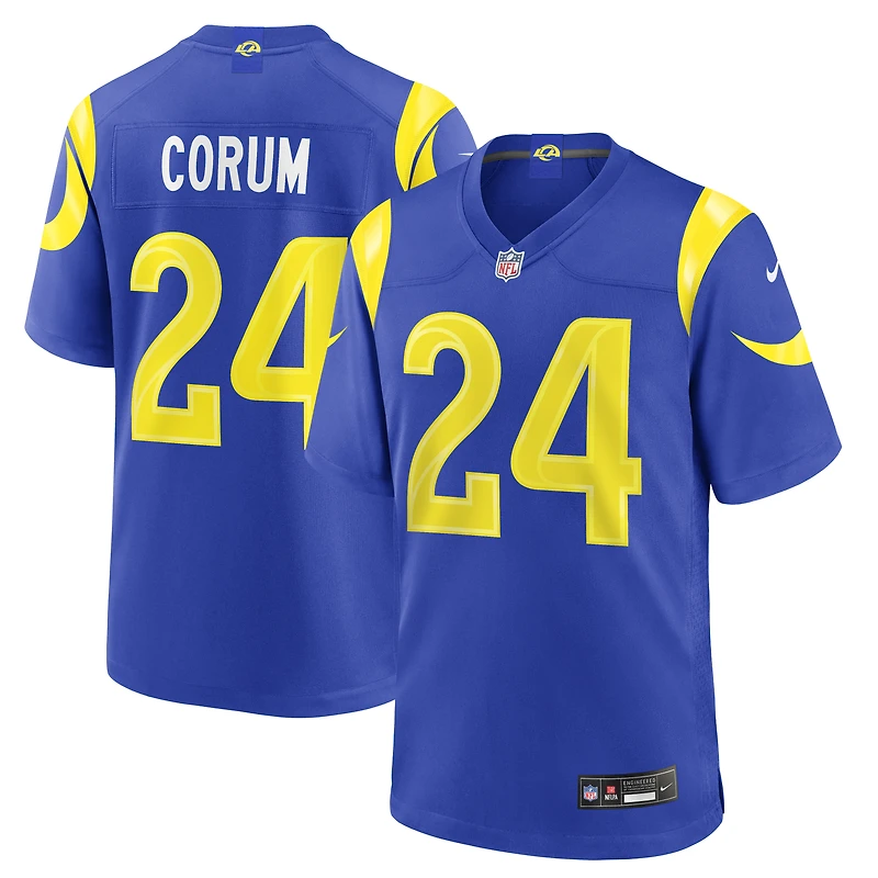 Men's Nike Blake Corum Royal Los Angeles Rams Game Jersey