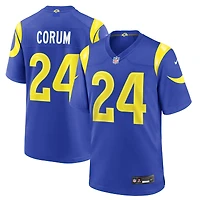 Men's Nike Blake Corum Royal Los Angeles Rams Game Jersey