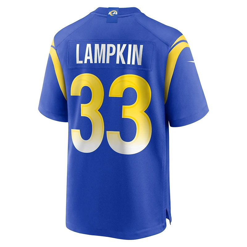 Maillot de match Nike Cam Lampkin Royal Los Angeles Rams pour homme