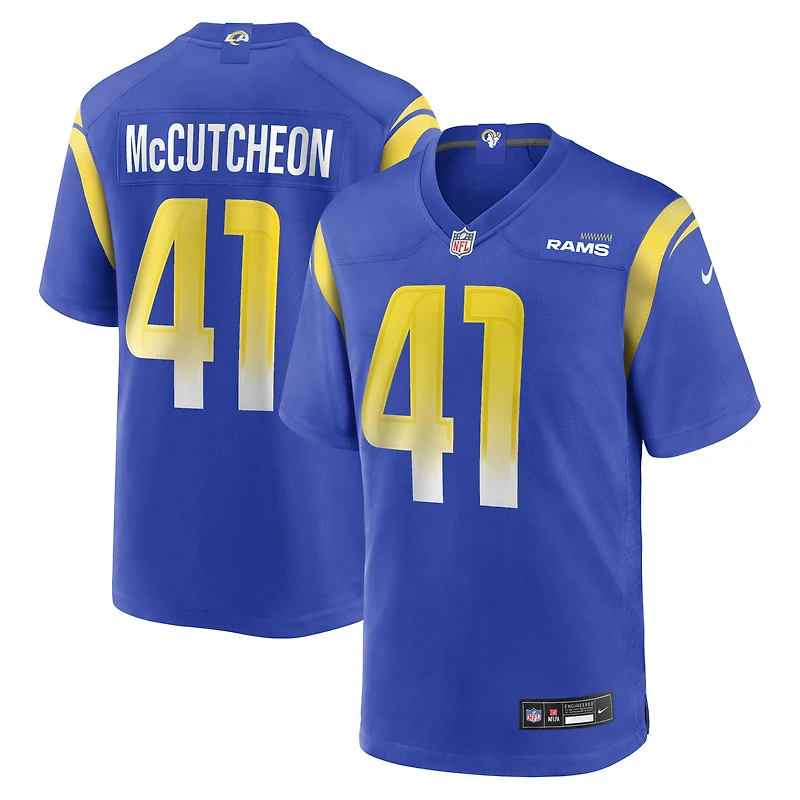Maillot de match Nike Cameron McCutcheon Royal Los Angeles Rams pour homme