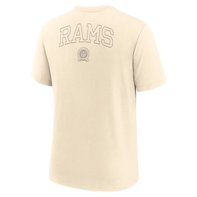 Men's Nike Cream Los Angeles Rams Glory Tri-Blend T-Shirt