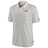 Men's Nike Cream Los Angeles Rams Sideline Lock Up Victory Performance Polo
