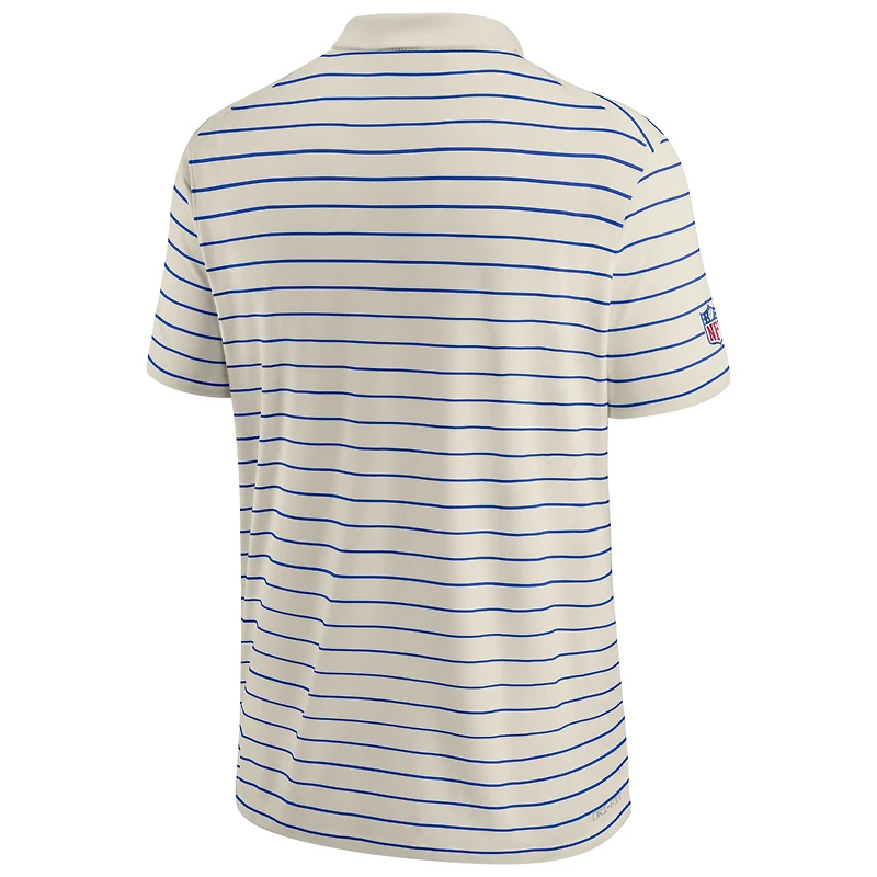 Men's Nike Cream Los Angeles Rams Sideline Lock Up Victory Performance Polo