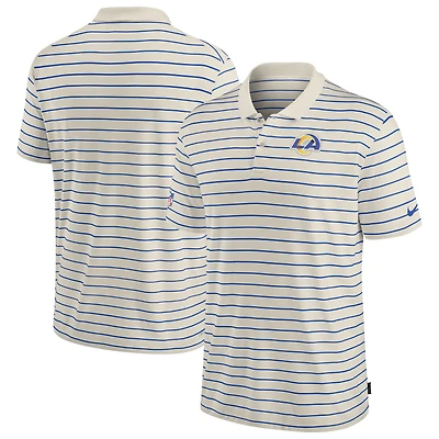 Men's Nike Cream Los Angeles Rams Sideline Lock Up Victory Performance Polo