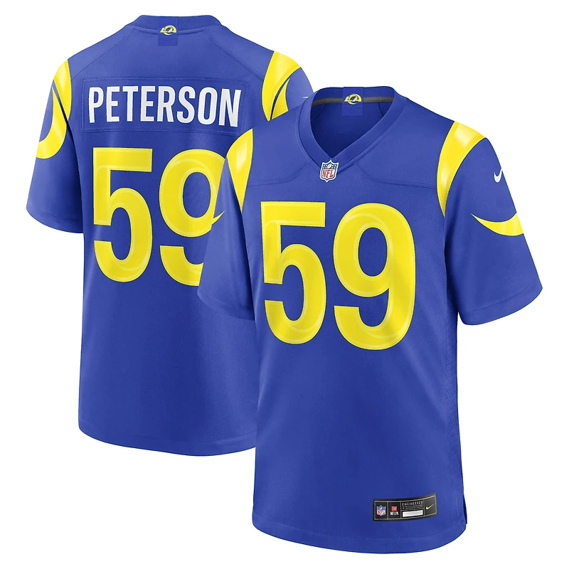 Men's Nike Darryl Peterson Royal Los Angeles Rams Game Jersey