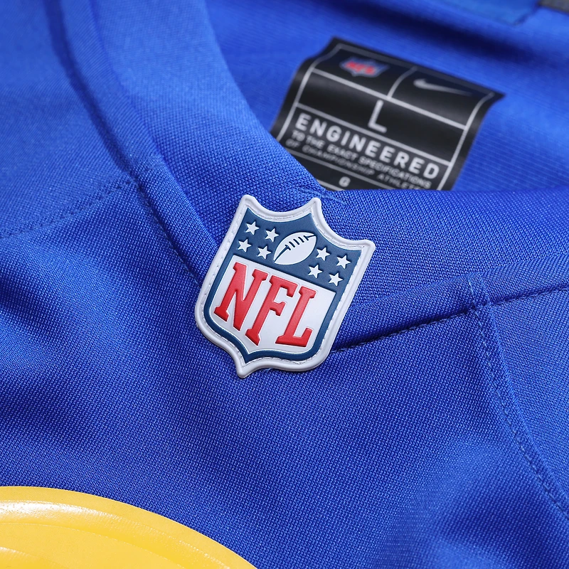 Men's Nike David Quessenberry  Royal Los Angeles Rams Team Game Jersey