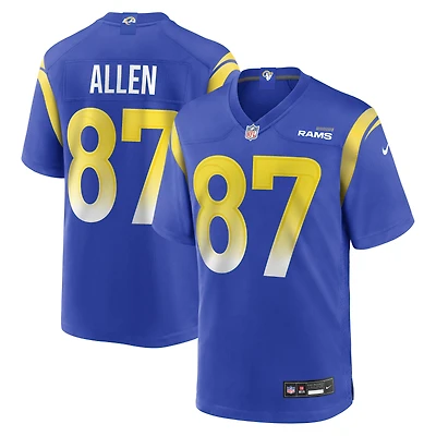 Maillot de match à domicile Nike Davis Allen Royal Los Angeles Rams pour homme