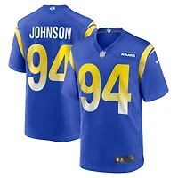 Maillot de match à domicile Nike Desjuan Johnson Royal Los Angeles Rams pour homme