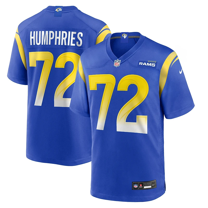 Maillot Nike D.J. Humphries Royal pour homme des Los Angeles Rams