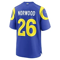 Men's Nike Drey Norwood Royal Los Angeles Rams Game Jersey