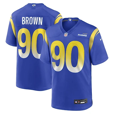 Men's Nike Earnest Brown IV  Royal Los Angeles Rams Team Game Jersey