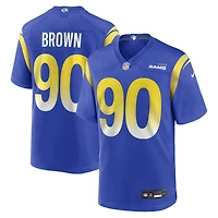 Men's Nike Earnest Brown IV  Royal Los Angeles Rams Team Game Jersey