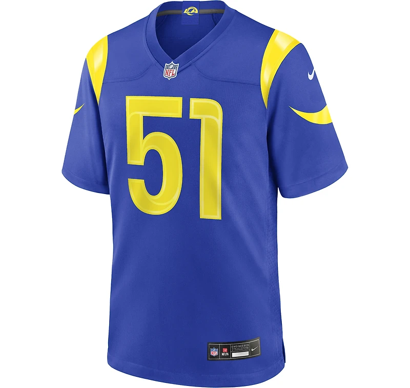 Men's Nike Eddie Walls III Royal Los Angeles Rams Game Jersey
