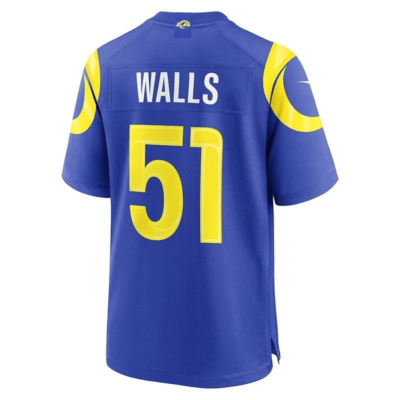 Men's Nike Eddie Walls III Royal Los Angeles Rams Game Jersey