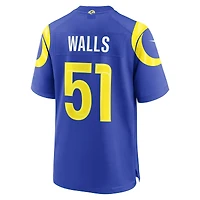 Men's Nike Eddie Walls III Royal Los Angeles Rams Game Jersey