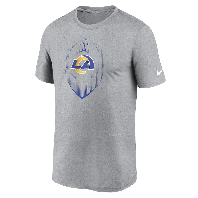 Men's Nike Heather Gray Los Angeles Rams Primetime Legend Icon Performance T-Shirt