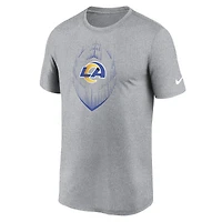 Men's Nike Heather Gray Los Angeles Rams Primetime Legend Icon Performance T-Shirt