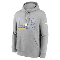 Men's Nike Heathered Gray Los Angeles Rams City Code Club Fleece Pullover Hoodie