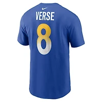Men's Nike Jared Verse Royal Los Angeles Rams First Round Pick Name & Number T-Shirt