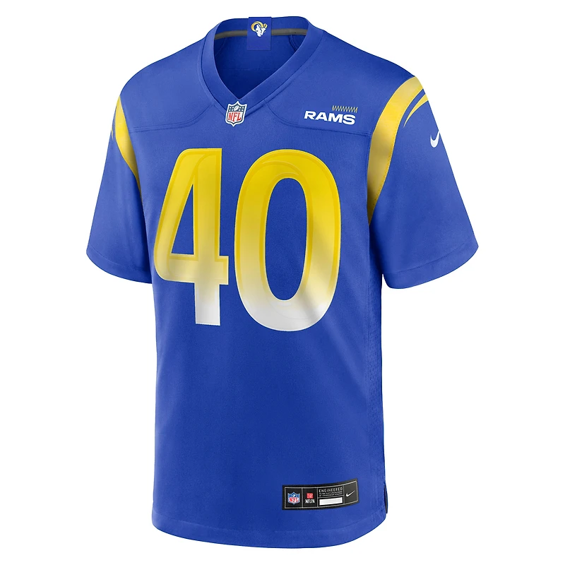 Men's Nike Jesse Luketa  Royal Los Angeles Rams Team Game Jersey