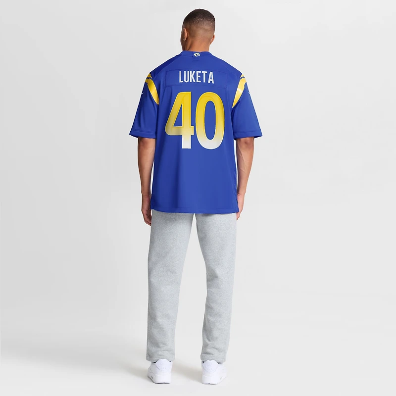 Maillot de match Nike Jesse Luketa Royal Los Angeles Rams pour homme
